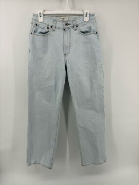 Abercrombie & Fitch The Baggy Mid Rise Distressed Jeans
